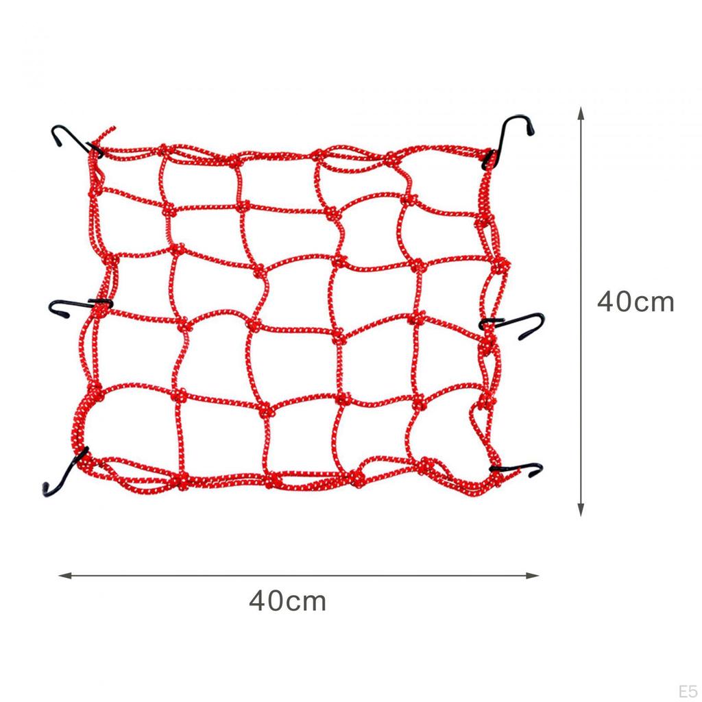 40cmx40cm Luggage Thicken Netting with Metal Hooks Motorcycle Accessories Cargo Net