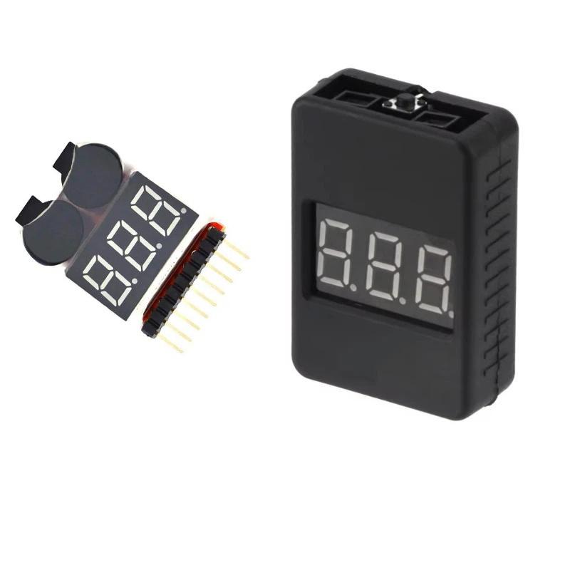 Bx100 Тестер напряжения LiPo аккумуляторов 1-8S Звуковой сигнал низкого напряжения Двойные динамики Для использования в качестве монитора аккумулятора модели RC дрона
