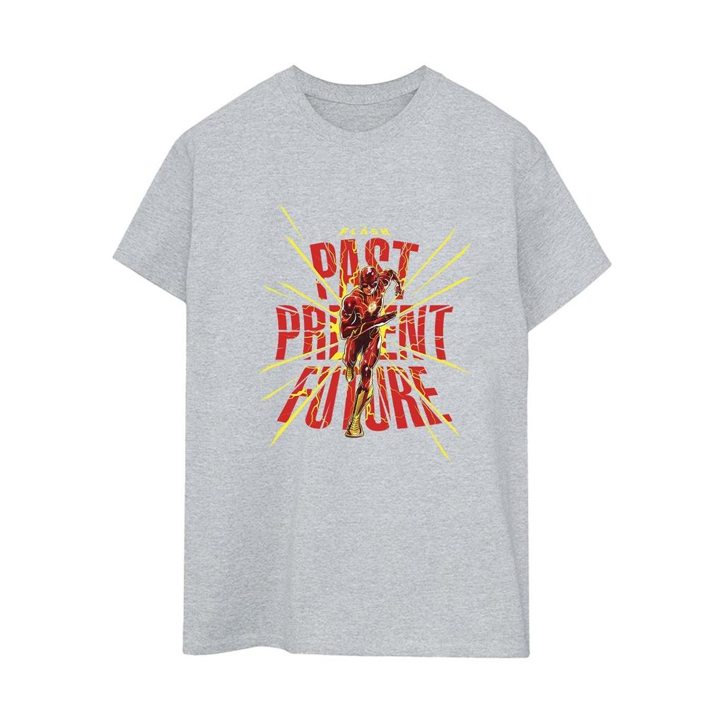 DC Comics Womens/Ladies The Flash Past Present Future Cotton Boyfriend T-Shirt