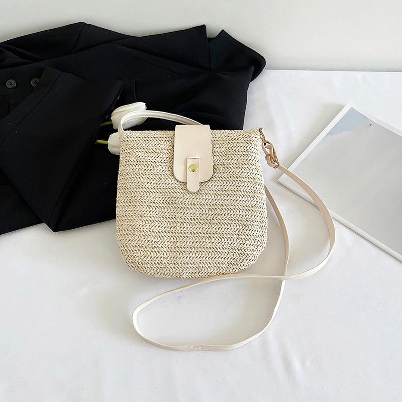 Женские сумки-мессенджеры Плетеные летние сумки с верхней ручкой Ручной работы Модные Праздничные Повседневные Простые Сумки-седла Женская соломенная сумка CLE
