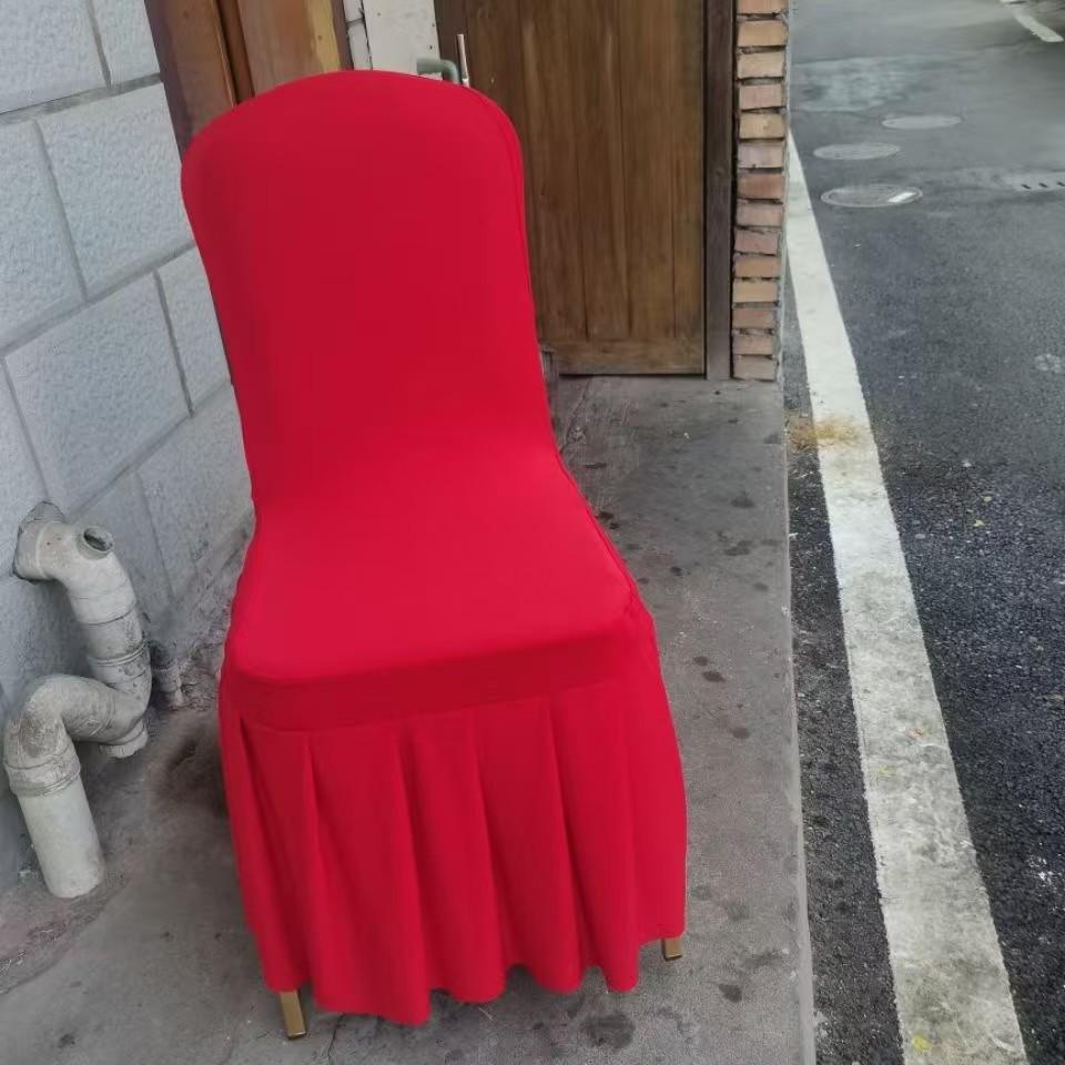 Утолщенная Эластичная Плиссированная Юбка Чехол на Стул для Свадеб и Конференций