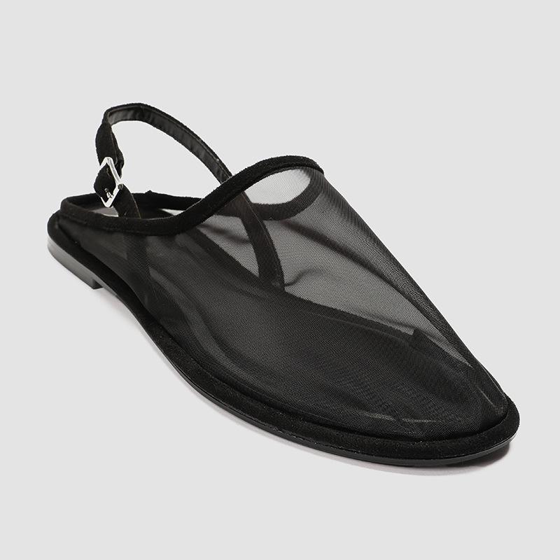 Ins Style Air Mesh Women Ballet Flats Comfortable Soft Sole Slingbacks Walking Dance Loafers Spring Summer Casual Shoes