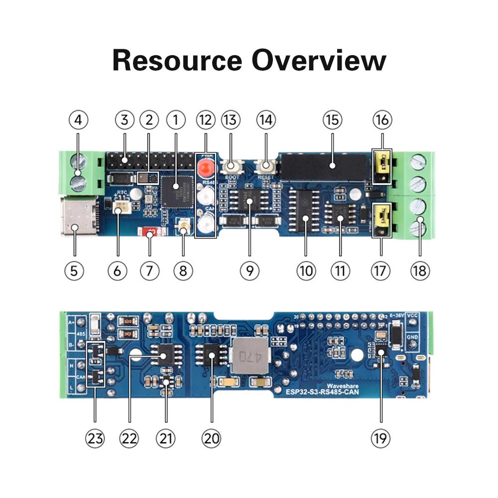 Промышленная плата управления ESP32-S3, 1-канальное Wi-Fi Bluetooth реле, RS485, CAN-коммуникатор, Type C, для автоматизации и IoT
