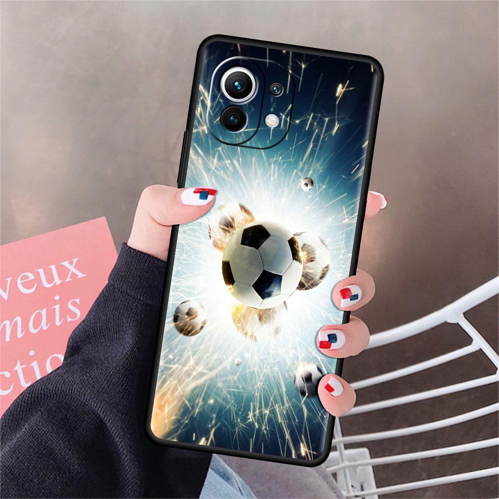 Футбольный чехол Funda для Xiaomi Mi 11 Lite 5G NE 11T Pro 10T 9T Note 10 12 12X 12S, ультрамягкий силиконовый чехол для телефона