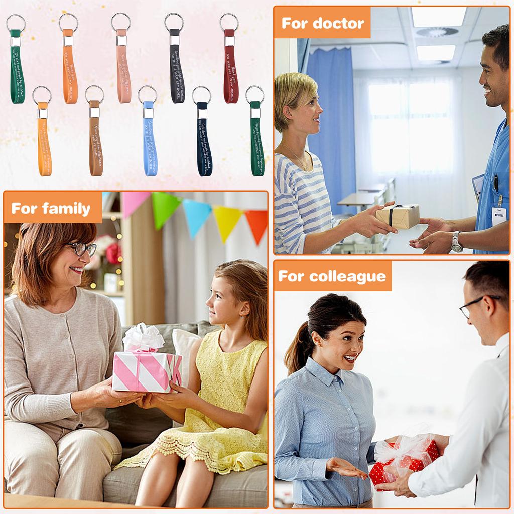 30 шт. вдохновляющий брелок для сотрудников, подарок коллеге, объемный силиконовый брелок с благодарностью, подарок, мотивирующая цитата K