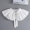 New Fake Victorian Stand Up Collar White Black Lace Collars Detachable For Women Blouse Lapel Shirt False Collar Woman