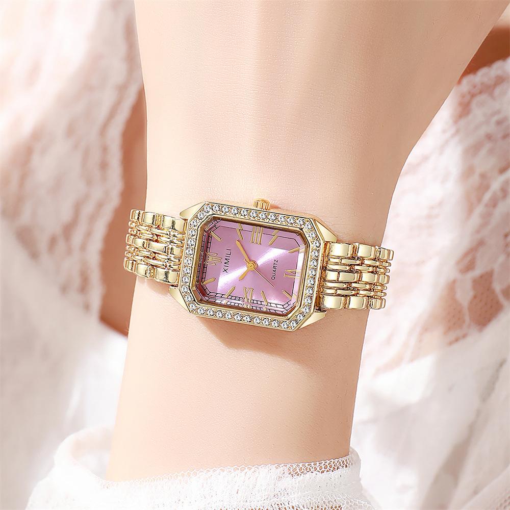 Light Luxury Brand Watch Women Business Simple Diamond Gold Watches Casual Female Student Fashion Quartz Clock Wristwatches