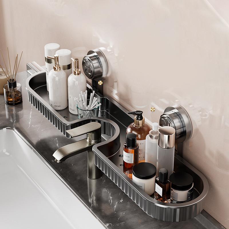 1 шт. Бытовая полка для раковины на присоске без сверления, настенный органайзер для слива под краном, универсальные модели кранов