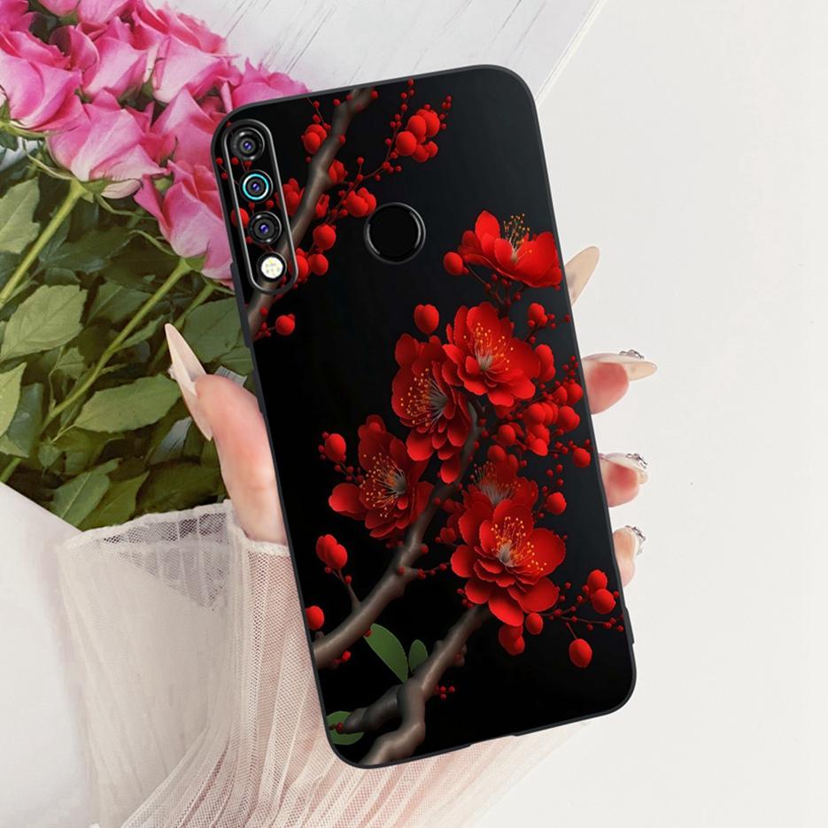 For Tecno Spark 4 Case KC8 Luxury Flowers Butterfly Painted Cover Soft Silicone Case For Tecno Camon 12 Camon12 CC7S Spark4 Bags