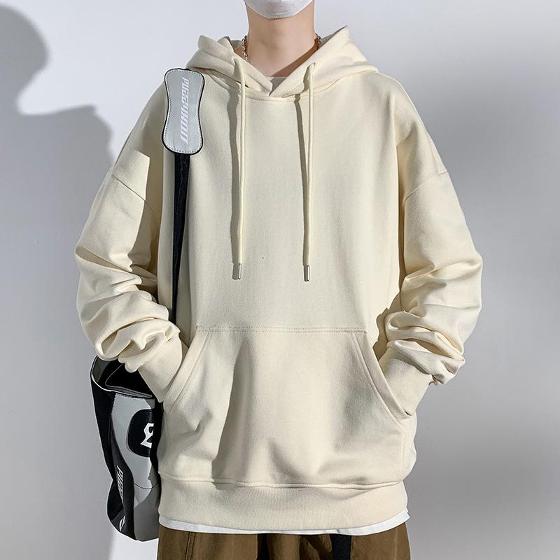 Весна и осень Новый стиль с капюшоном свободная толстовка мужская однотонная универсальная толстовка с капюшоном верхняя куртка