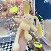 Easter Pull-Up Bunny Toy 11.4" Rabbit Plush Keychain Funny Pull-Out Rabbit Pendant Interactive Colorful Stuffed Animal Toy for Birthdays