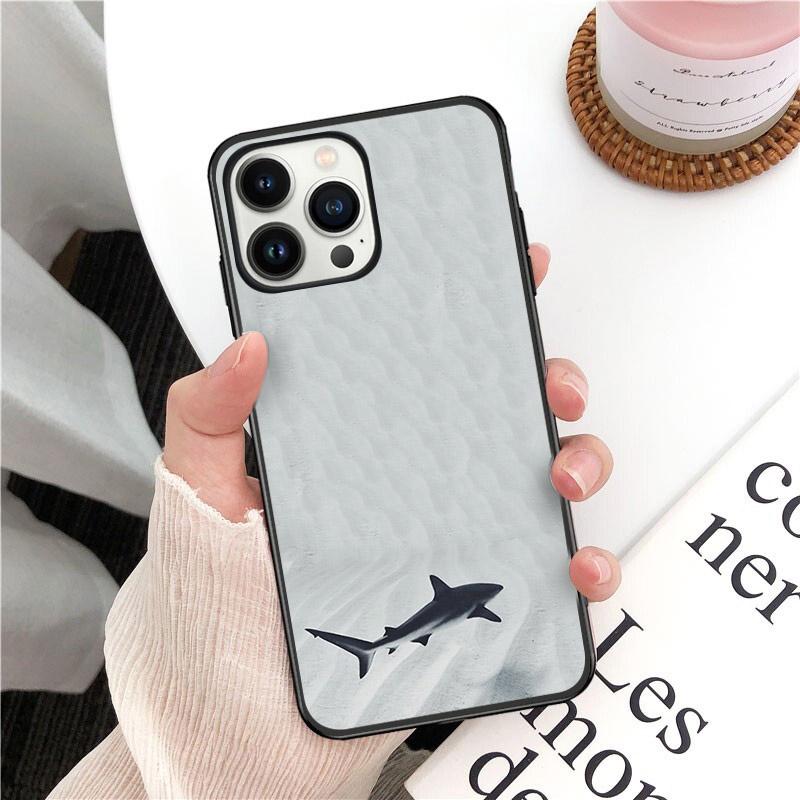 Мягкий чехол для телефона с океанской китовой акулой для iphone 14pro 11pro 12 13pro max 5S 6s xs 7 8plus SE xr 12mini Coque, чехлы