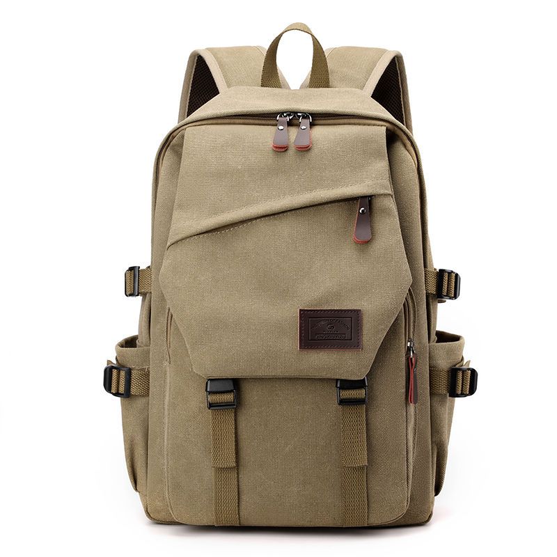 Retro Men's Canvas Backpack Student School Bag Trend Casual Large-capacity Travel Bag Backpack
