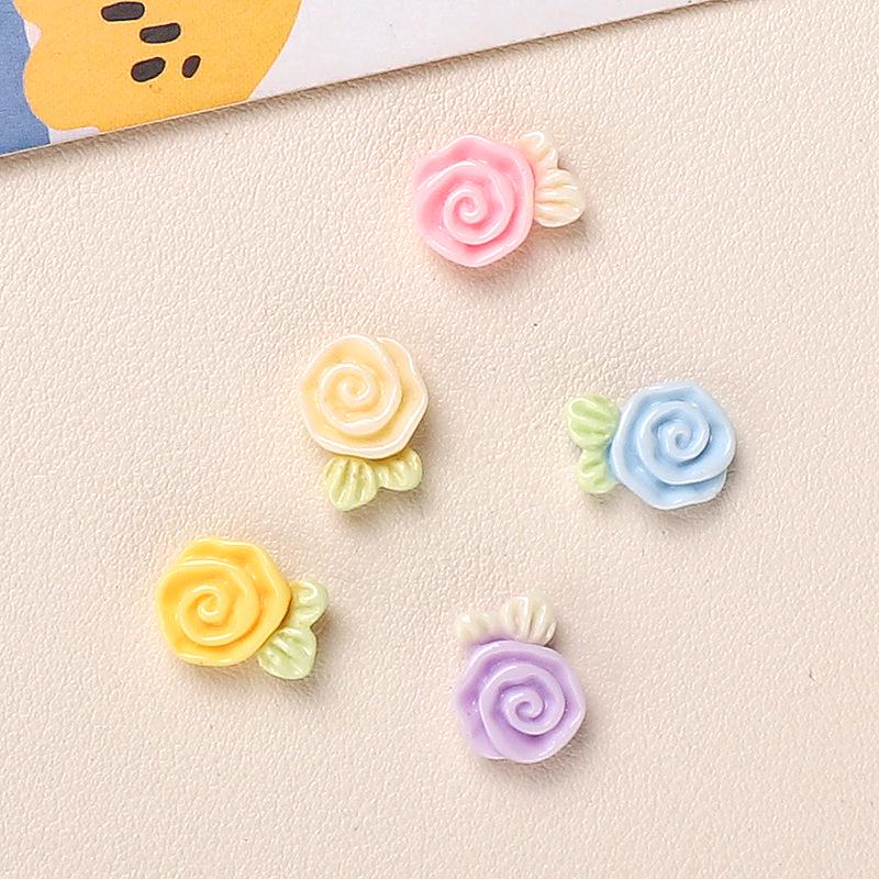 Мультяшные смоляные аксессуары в виде цветов для изготовления украшений, заколок для волос и чехлов для телефонов