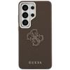 Guess Grained Big 4G Metal Logo Case for Samsung Galaxy S26 Ultra Brown