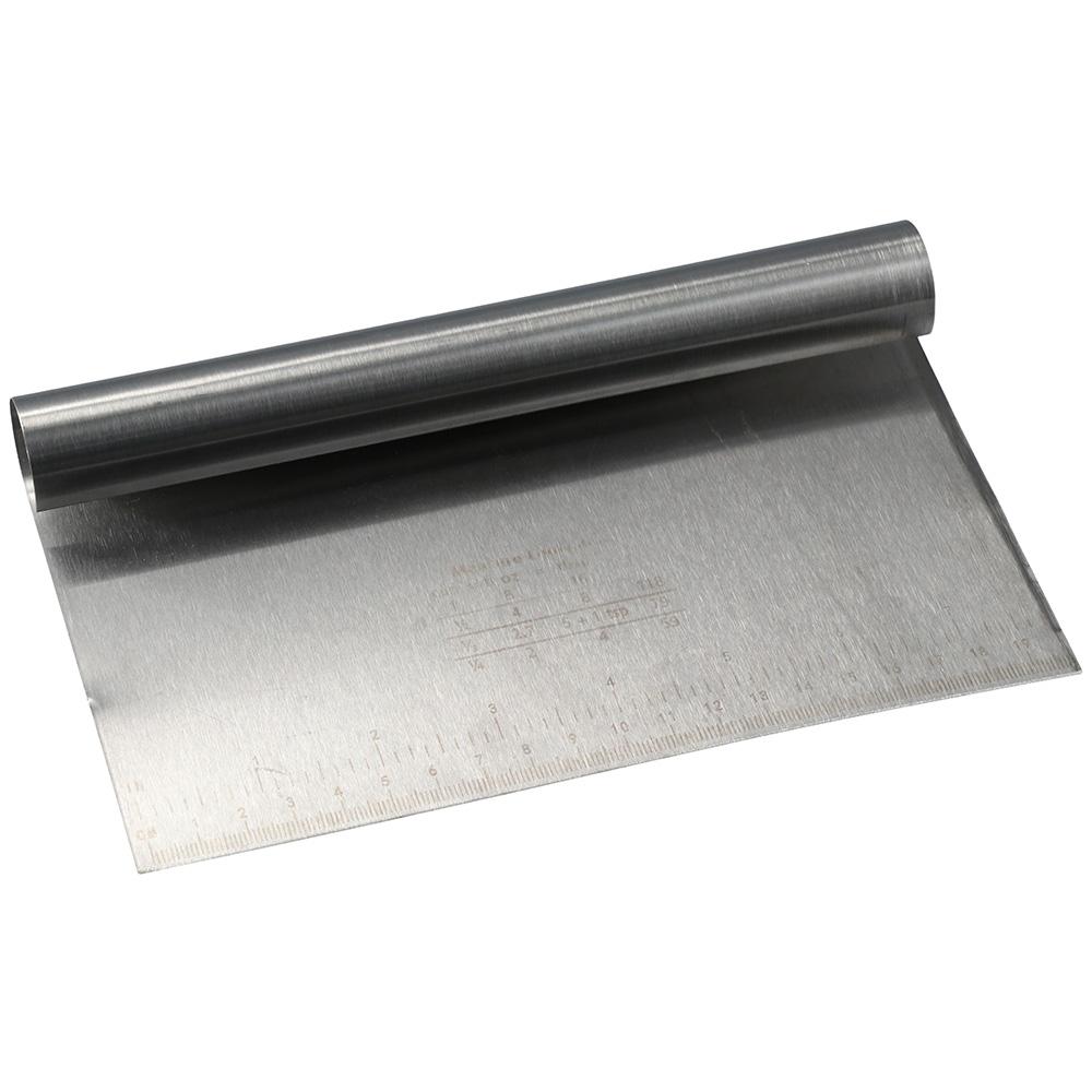 Stainless Steel Bench Scraper Scale Ruler Dough Scraper Polished Pastry Chopper Kitchen