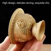 Elegant Brass Water Cup Meditation Water Cup Brass Texture Suitable for Home Buddhist Altar Offering and Daily Use