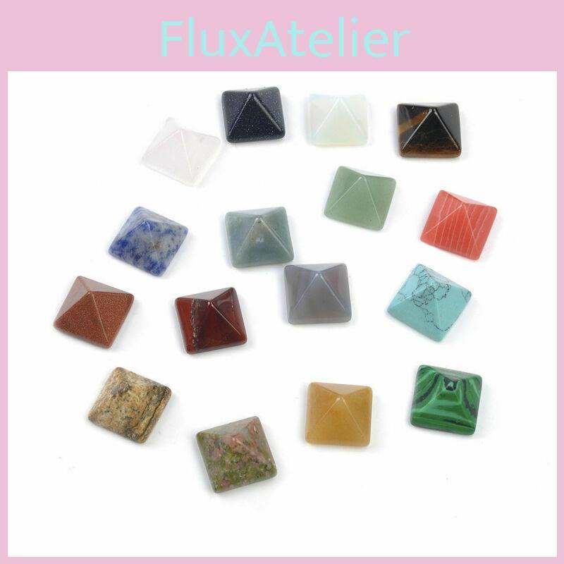 Authentic Natural Quartz Chakra Pyramid Stone Set For Meditation Healing And Spiritual Growth