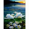 DIY Diamond Painting Animal Swan Full Round Mosaic Lotus Embroidery Kit Handcraft And Creativity Home Decor Gift 30x40cm/12x16inch