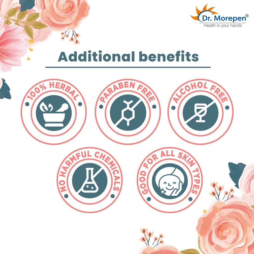 Dr. Morepen Rose Water Spray Pure Herbal Hydrating Facial Mist For All Skin Types Toner Cleanser 120 ml Pack Of 2