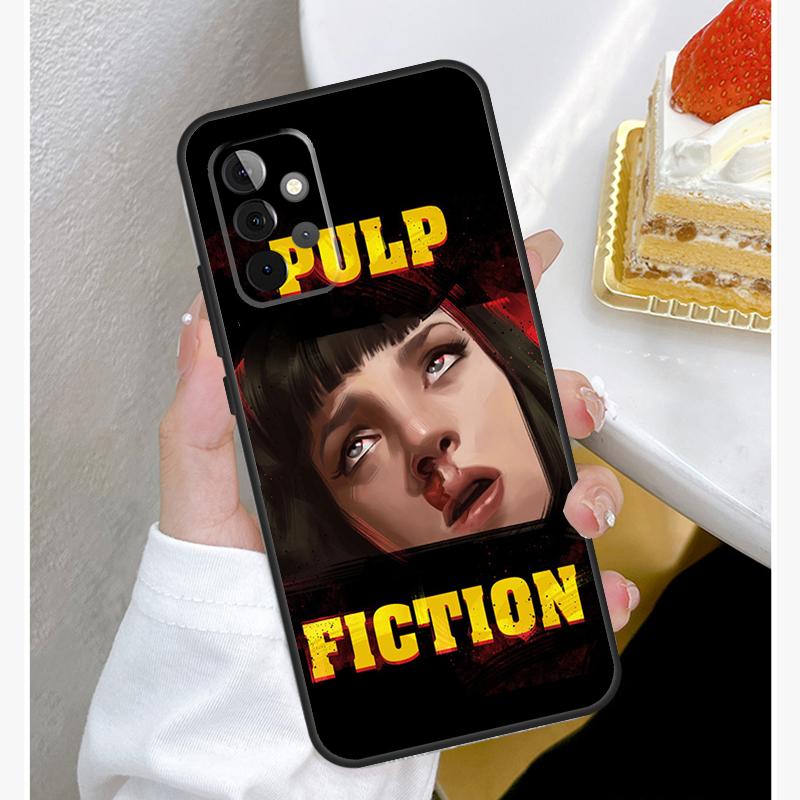 Mia Pulp Fiction Case For Samsung Galaxy A55 A35 A15 A14 A34 A54 A73 A53 A33 A23 A13 A12 A32 A52 A51 Cover