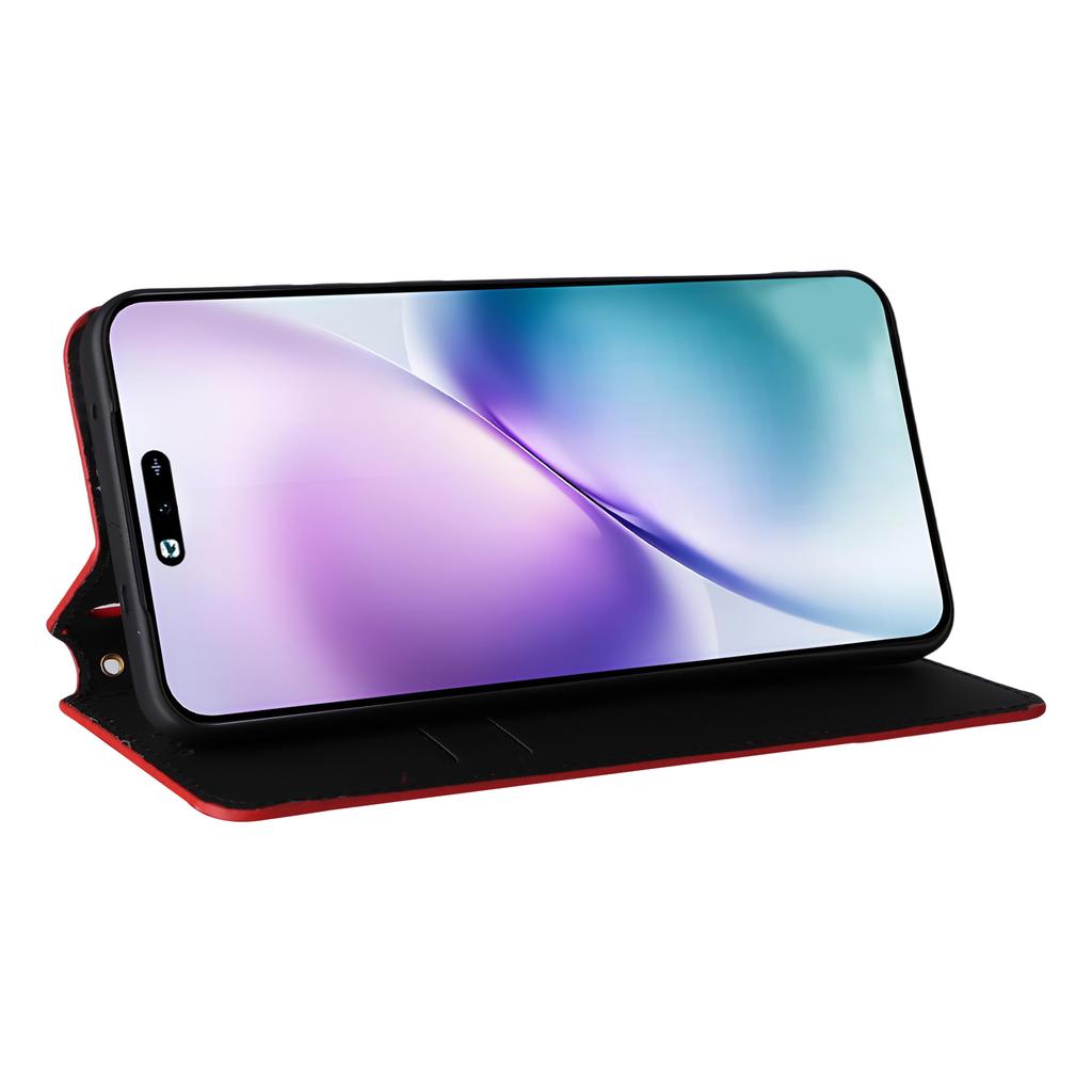 Кожаный чехол-кошелек для vivo X200s 5G с ромбовидным тиснением