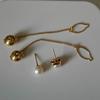 Used K18 Pearl Tie Tack Tie Pin