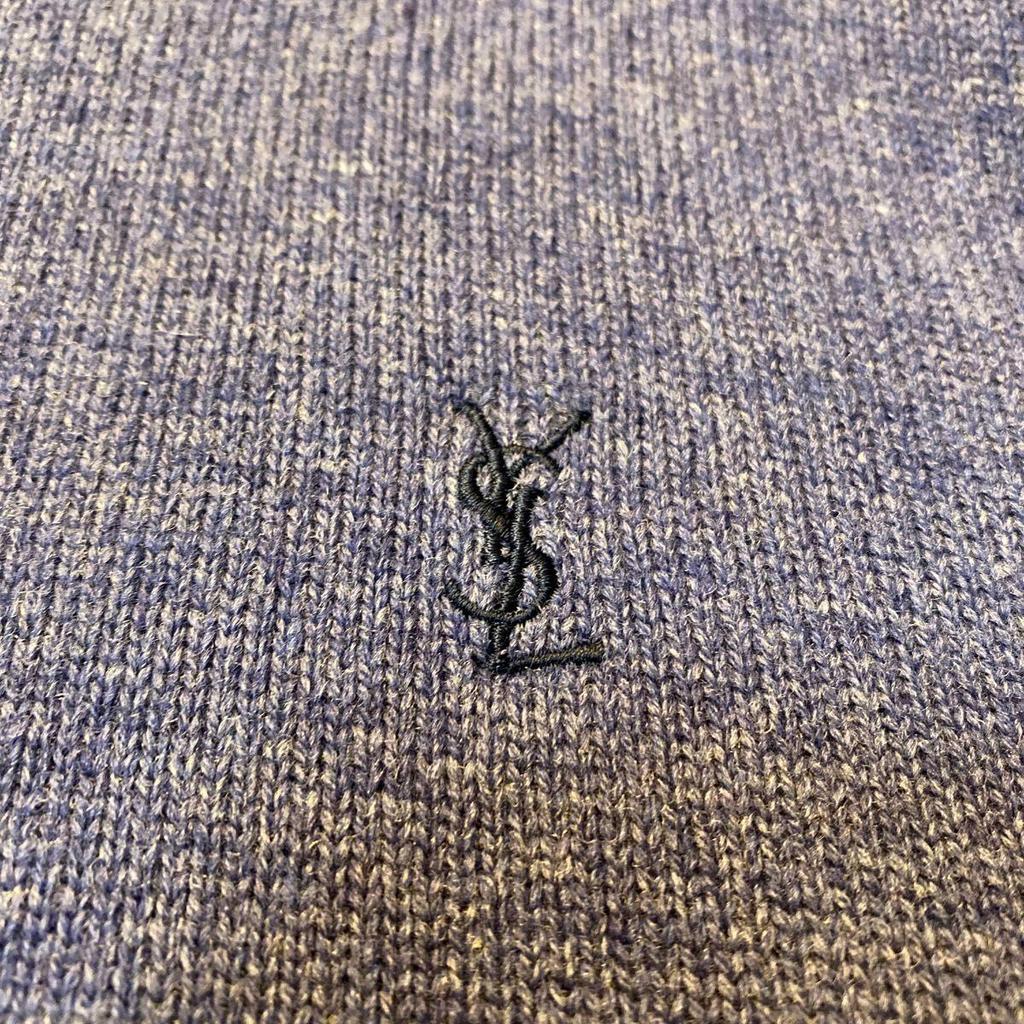 Б/у свитер Yves Saint Laurent pour homme YSL с вышивкой Yves Saint Laurent Archive Knit Винтаж