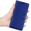 (Blue) OPPO Reno8 Pro 5G Case Leather Wallet Book Stand View Phone Cover