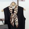 Breathable 90 CM Square Scarf Patterned Shawl Printed Silk Scarf Stripes Square Headscarf  Vacation