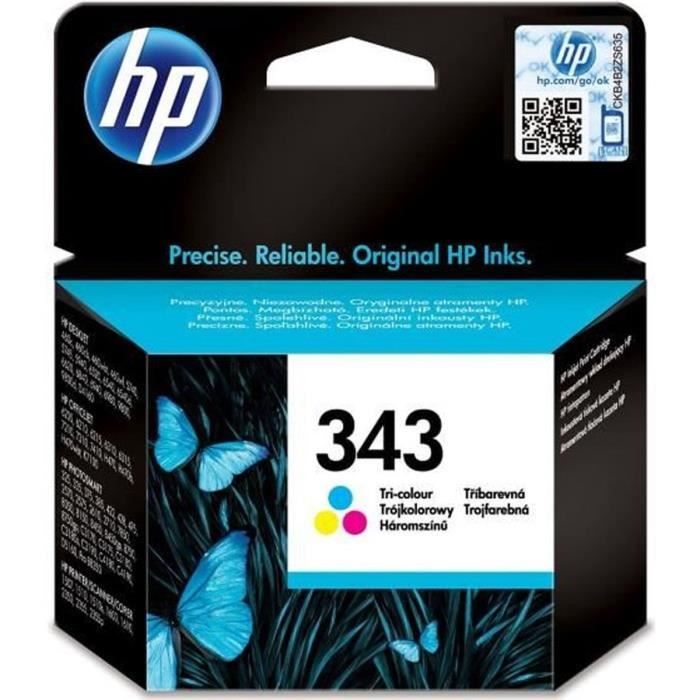 HP 343 Genuine Tri-Color Ink Cartridge (C8766EE) for HP Photosmart 2570/C3170 and HP PSC 1510/1600