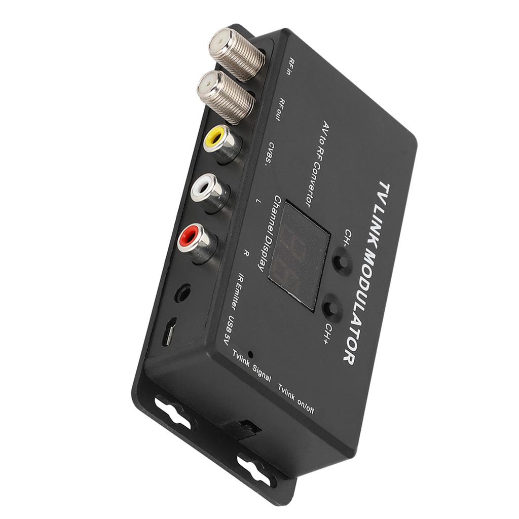 TM70 UHF TV LINK Modulator AV To RF Converter IR Extender with Channel Display