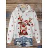 SHEIN LUNE Plus Size Women Christmas Print Casual Pullover Sweatshirt, Autumn/Winter