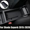 For Skoda Superb Octavia A7 KODIAQ Car Accessories Central Armrest Storage Box Console Tray Case Palle Interior