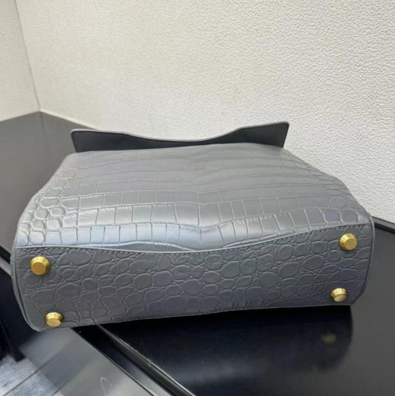 24 новых женских сумки из натуральной кожи с рисунком под крокодила, матовая кожа + сумка Rodeo Leisure, большая вместимость, Cross Border