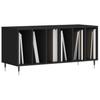 Black Storage Shelves, Sideboard for Living Room, Storage Cabinet for Magazine Vases and Decorations, Multifunctional Display Case, 100x38x48 Cm