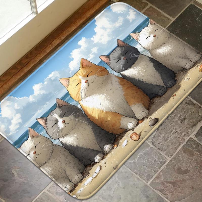Machine washable kitchen floor mat, indoor and outdoor door mat, bathroom absorbent mat, minimalist style home decoration mat