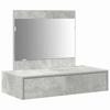 Makeup Table with Drawers Gray 83 X 40 X 70 Cm Engineered Wood