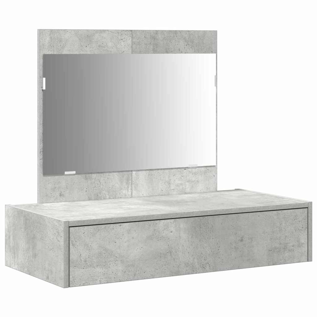 Makeup Table with Drawers Gray 83 x 40 x 70 cm Engineered Wood