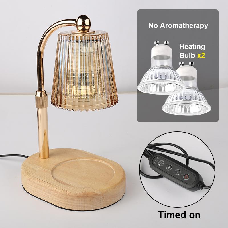 50W Aromatherapy Candle Heating Lamp Timer switch Dimmable Candle lamp Cafe Romantic Atmosphere Desktop Decor 220V Ambient Light
