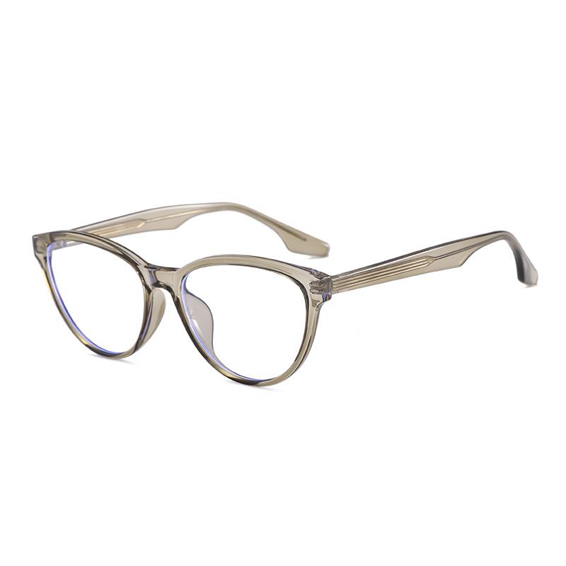 INS Style Cat-Eye TR Frame Glasses: Fit for Prescription, Anti-Blue Light, Large Face Slimming CP9
