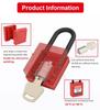 38mm Steel Shackle Insulated Safety Padlock Economic Keyed Alike Lockout with Polished Finish OEM Manufacturer