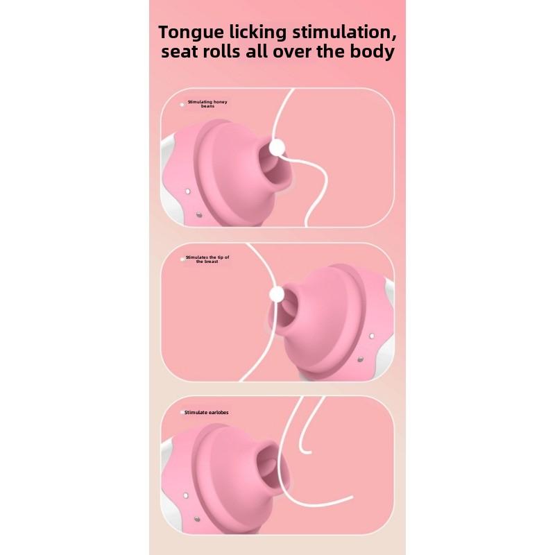 Tongue Licking Female Masturbator Compact Massage Vibration Pussy Sucker Sucking Breast Erotic Sex Products