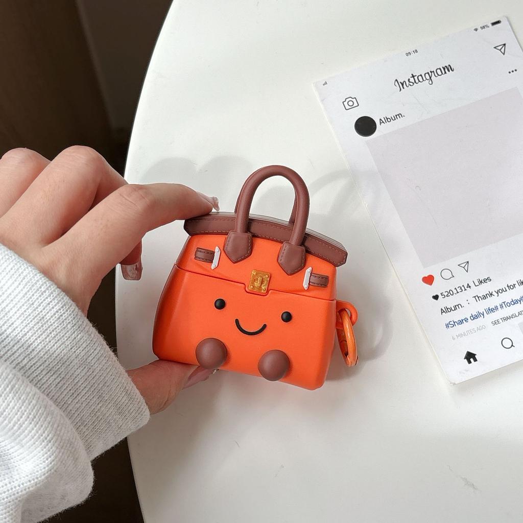 Портативная сумка-смайлик для AirPods 1 /1 защитный чехол pro1 apple bluetooth 1/1 поколения чехол для наушников силиконовый
