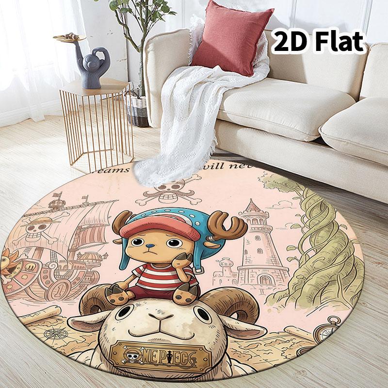 One Piece Round Area Rug Carpet Rug For Living Room Bedroom Sofa Playroom Decor Nonslip Floor Mat
