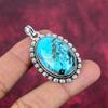 Blue Turquoise Handmade Gemstone Pendant, 925 Solid Sterling Silver Antique Jewelry Pendant, For Engagement Gift
