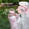 Diller Cherry Blossom Panda Straw Thermal Mug
