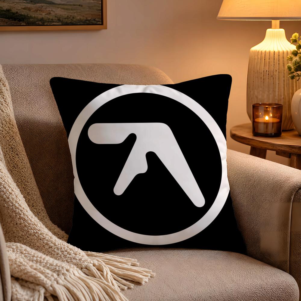 AAphex TTwin Album Cover Cushion Cover Soft Plush Cushion Cover Double Print And Invisible Zipper For Sofa Home Car Use