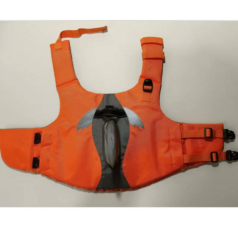 BXX Dog Shark Fin Reflective Life Jacket High Buoyancy Anti Drown Swim Vest With Rescue Handle For Pool Beach Water Play