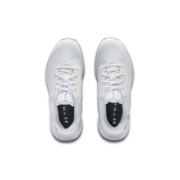 Under Armour Charged Aurora 2 White Metallic Warm Silver Women Sneakers 3025060-100